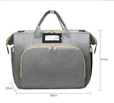 Tote Diaper Bag with Fold Out Bassinet & USB Charging Port
