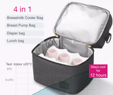 Insulated Breast Milk & Pump Bag  with 2 Ice Packs