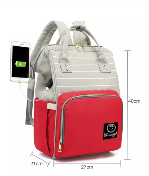 Diaper Bag Backpack with USB Charging Port lilnugget