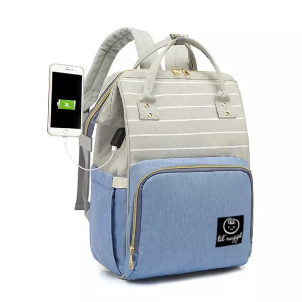 Backpack diaper online bag with usb
