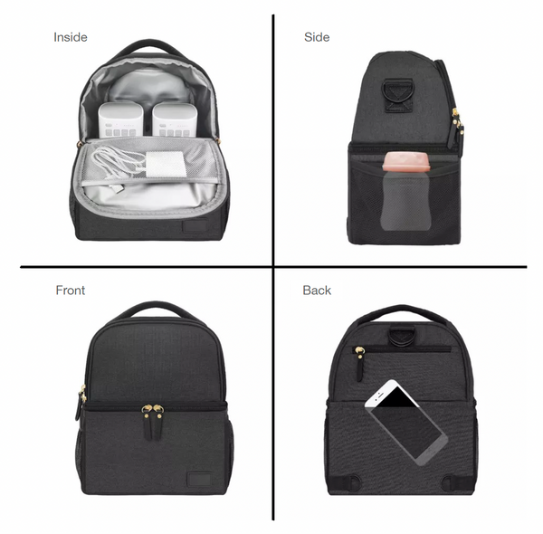 Insulated Breast Milk Pump Bag with 2 Ice Packs lilnugget