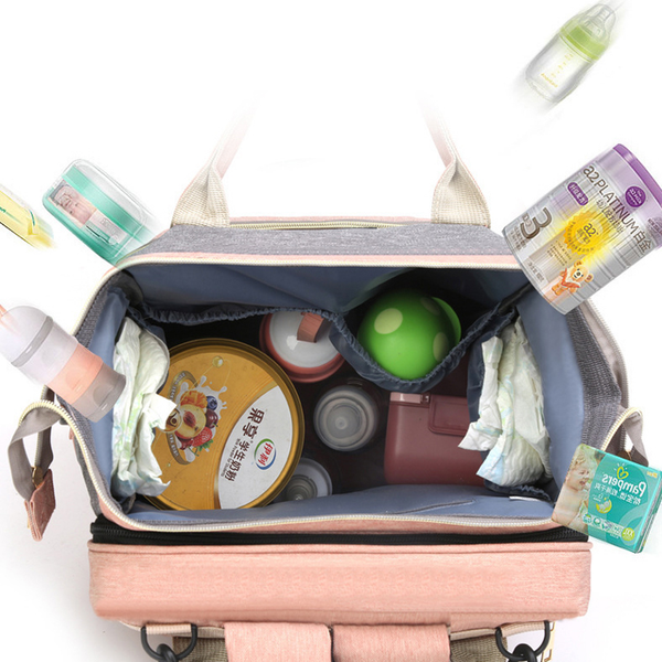 Backpack Diaper Bag with Fold Out Bassinet USB Charging Port